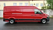 Kravas busu noma - VW Crafter Maxi, 2020. gads, 2.0 Tdi, 103 Kw/140 Zs, EUR 6, Sarkans (ŠARMANTS R)