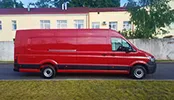 Kravas busu noma - VW Crafter Super Maxi, 2020. gads, 2.0 Tdi, 103 Kw/140 Zs, EUR 6, Sarkans (RIGGS R)