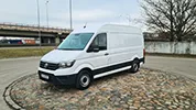 Kravas busu noma - VW Crafter Medium, 2019. gads, 2.0 Tdi, 103 Kw/140 Zs, EUR 6, Balts (MAZAIS)