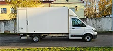Kravas busu noma - VW Crafter Box Lift, 2017. gads, 2.0 Tdi, 130 Kw/177 Zs, EUR 6, Balts (FRICIS BOX Lift)